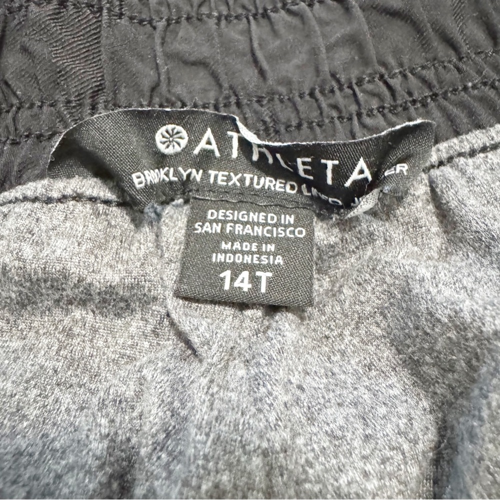 Athleta Brooklyn Textured Camo Lined Jogger Black 14T Tall - Picture 8 of 16